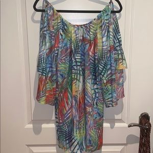 Parker Floral Cold shoulder sleeve dress